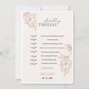 Beige & Simple Elegant Minimalist Wedding Program