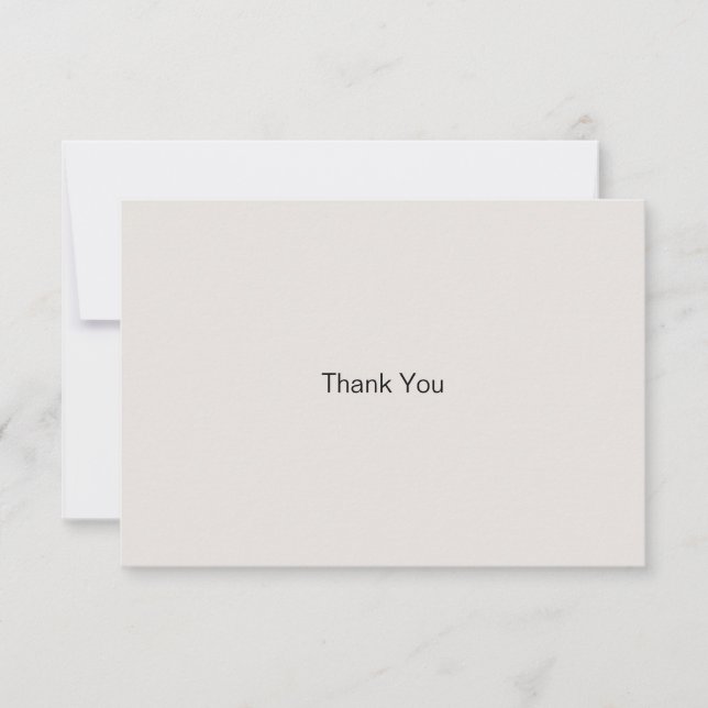 Beige Simple Family Funeral Bereavement Thank You Card (Front)