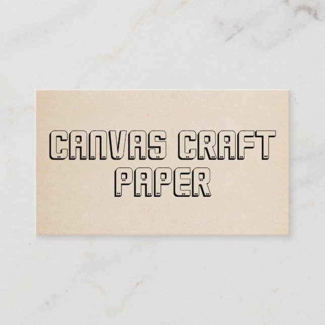Beige Simple Modern Elegant Craft Business Card (Front)