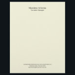 Beige Simple Plain Professional Modern Minimailst Letterhead<br><div class="desc">This design will reflect your personality,  your perspective on life and your work ethic. It will give confidence to your customers and colleagues.</div>