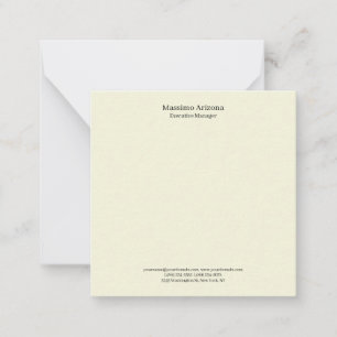 Beige Simple Plain Professional Modern Minimailst Note Card