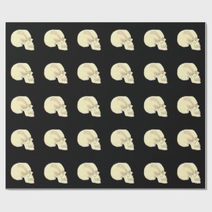 Beige Skull Matte Wrapping Paper, 30" x 6' Wrapping Paper