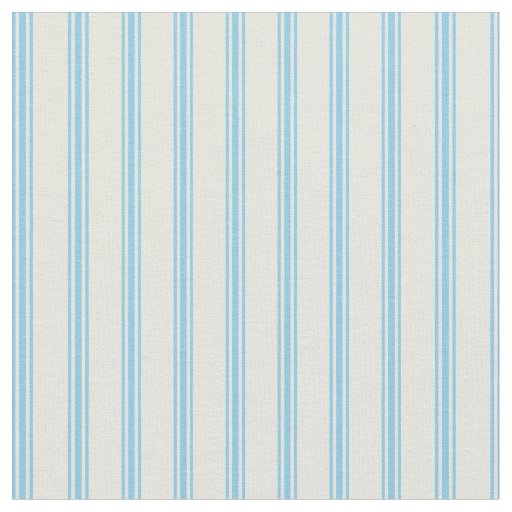 Beige & Sky Blue Lines Pattern Fabric