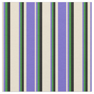 Beige, Slate Blue, Forest Green, and Black Colored Fabric