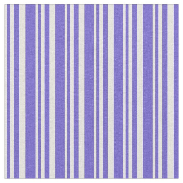 Beige & Slate Blue Pattern Fabric (Close Up)