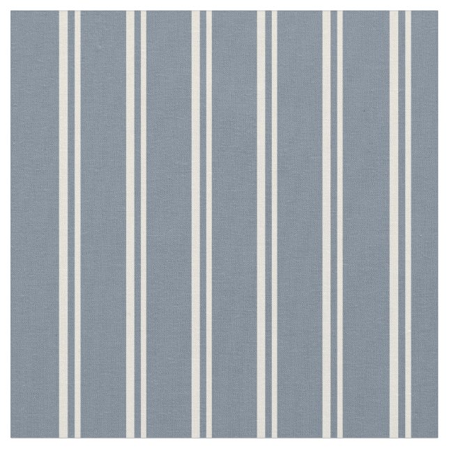 Beige & Slate Gray Lined/Striped Pattern Fabric (Close Up)