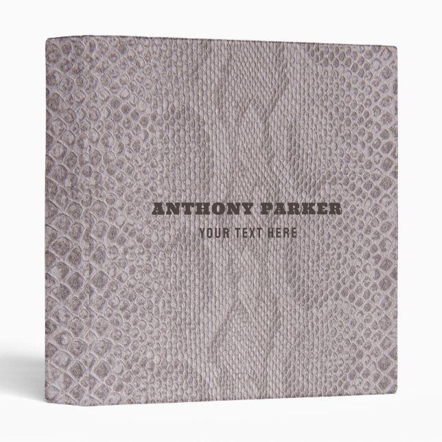 Beige Snakeskin Background  3 Ring Binder (Front/Spine)