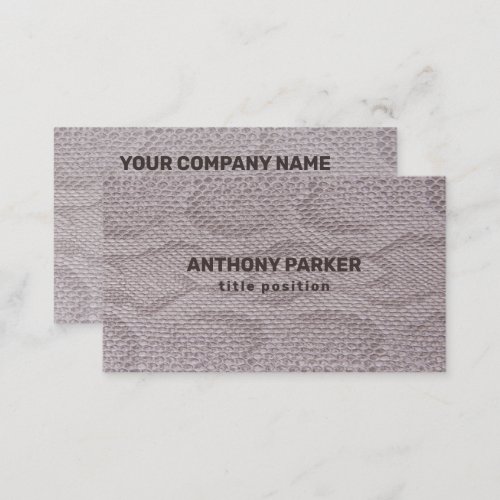 Beige Snakeskin  Business Card