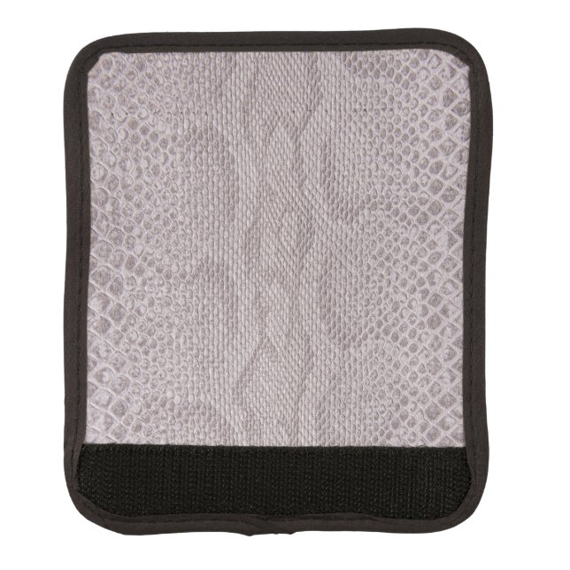 Beige Snakeskin Pattern Luggage Handle Wrap (Front)