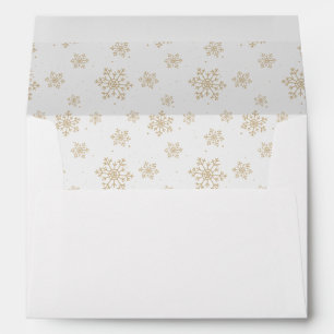Beige Snowflakes Pattern Envelope