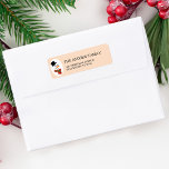 Beige Snowman Christmas Adress Label<br><div class="desc">Customer specific Snowman,  Christmas Adress Label. Perfect for your elegant winter wedding or Christmas cards and other christmas stuff.</div>