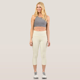 Beige (solid color) Capri Leggings