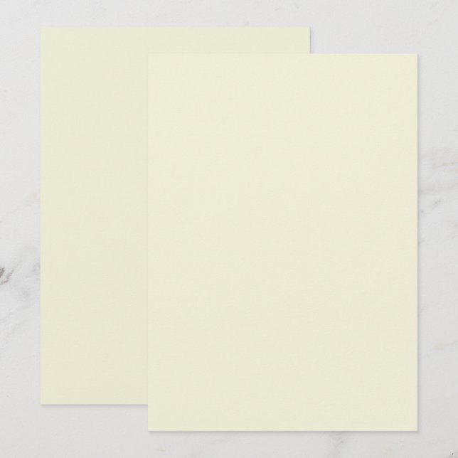 Beige Solid Color Flat Invitations Announcements  (Front/Back)