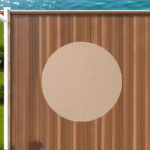 Beige solid color simple minimal plain round