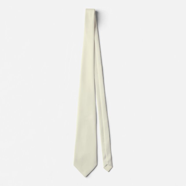 beige solid color tie (Front)