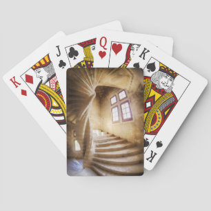 Beige spirl staircase, France Poker Cards