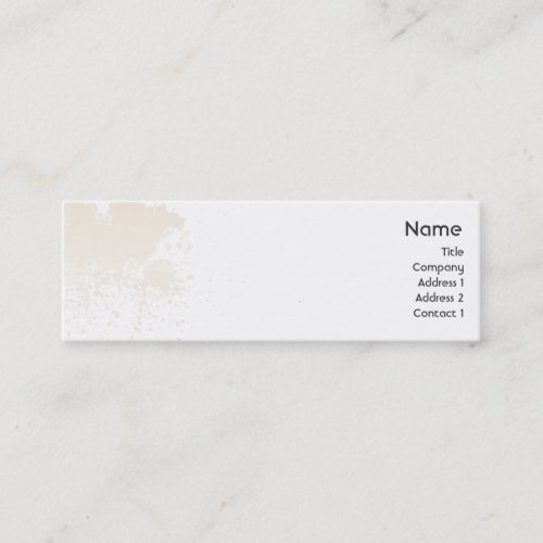 Beige Splatter - Skinny Business Card