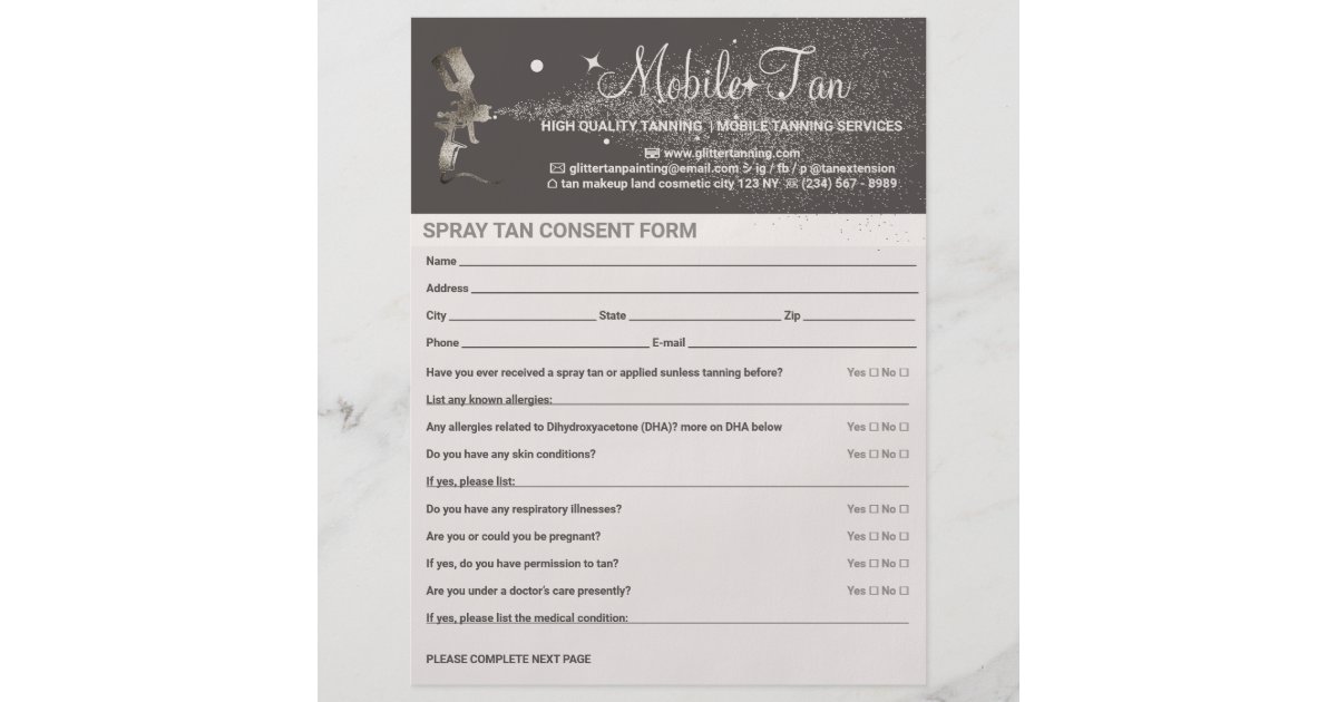 Beige Spray Tan Business Plan Consent Waiver Form Flyer Zazzle beige-spray-tan-business-plan-consent-waiver-form-flyer-zazzle