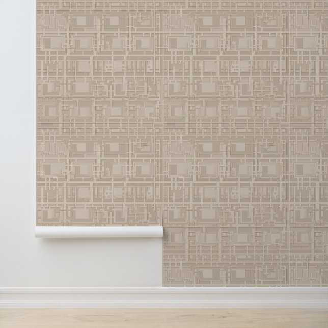 Beige square detail texture geometrical shape wallpaper  (Application)