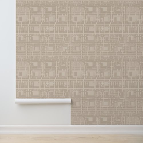 Beige square detail texture geometrical shape wallpaper 