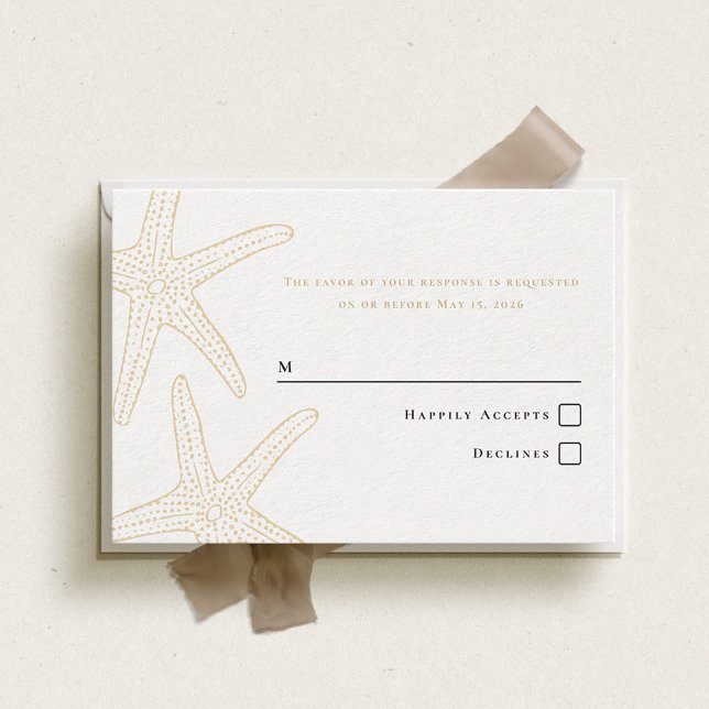 Beige Starfish Response Card (Creator Uploaded)