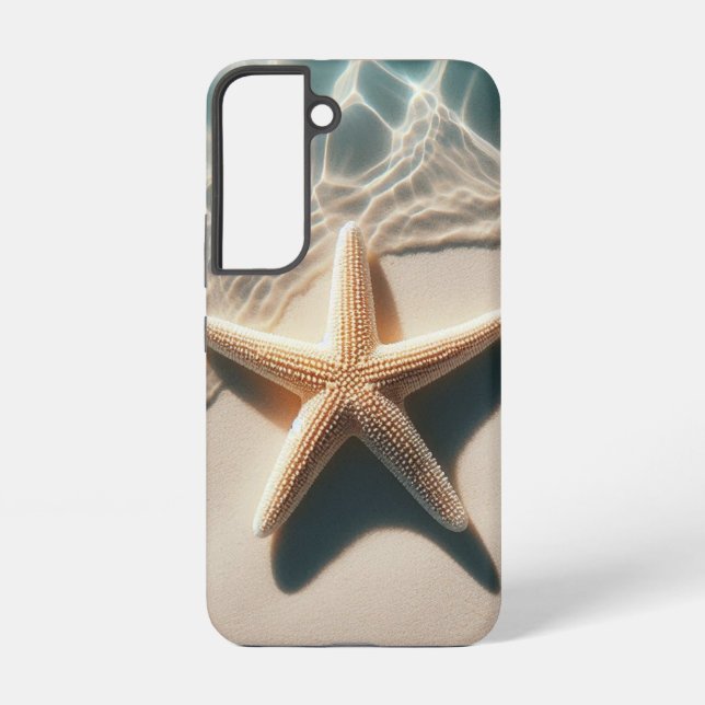 Beige Starfish Shell Tropical Beach Ocean  Samsung Galaxy Case (Back)