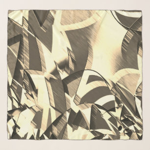 Beige streaks up some brown, drizzled image scarf