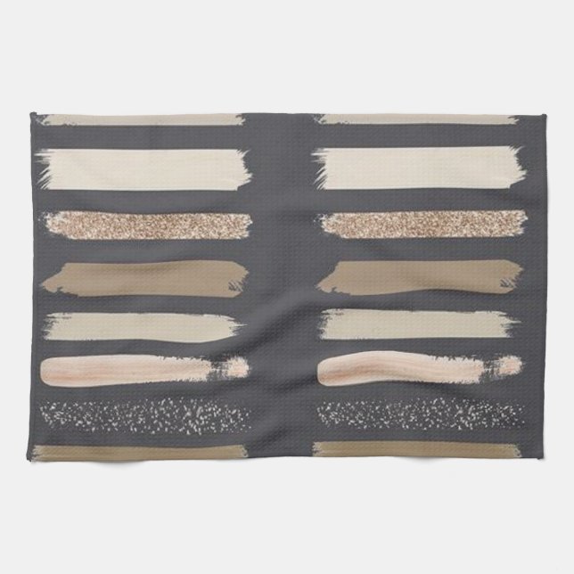 Beige Stripe Kitchen Hand Towel (Horizontal)