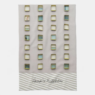 Beige Stripe Kitchen Hand Towel