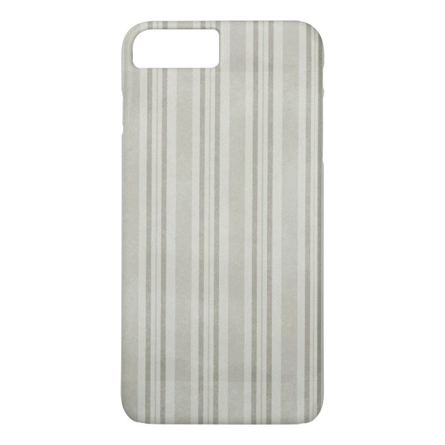 Beige Striped Faux Linen iPhone 8/7 Plus Case