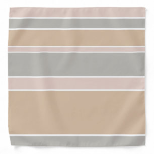 Beige stripes bandana