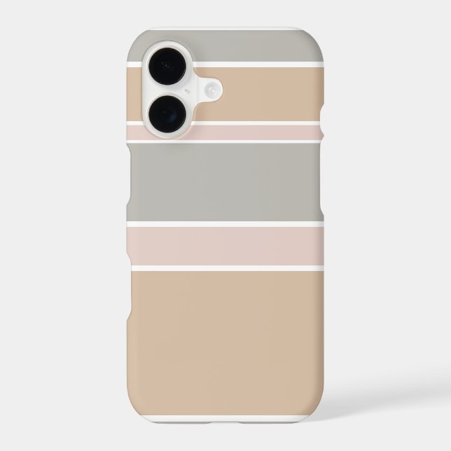 Beige stripes Case-Mate iPhone case (Back)