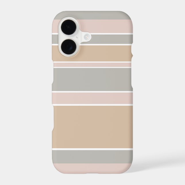 Beige stripes Case-Mate iPhone case (Back)