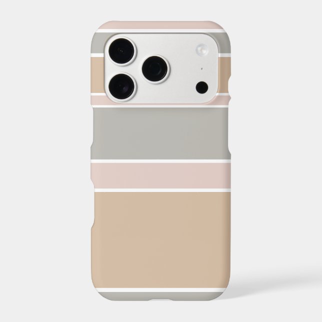 Beige stripes Case-Mate iPhone case (Back)