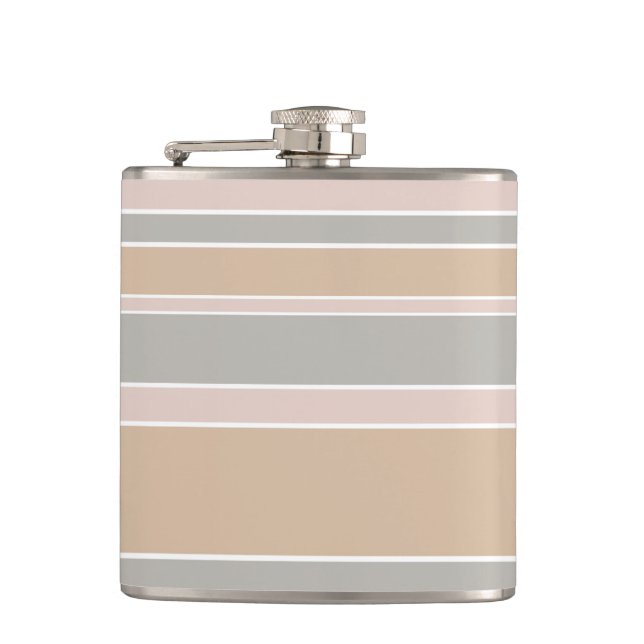 Beige stripes flask (Front)