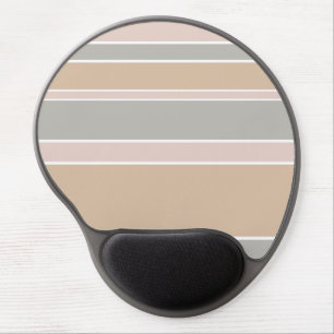 Beige stripes gel mouse pad