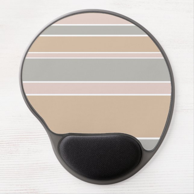 Beige stripes gel mouse pad (Front)