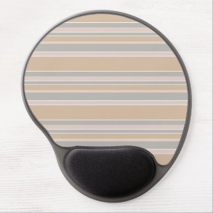 Beige stripes gel mouse pad