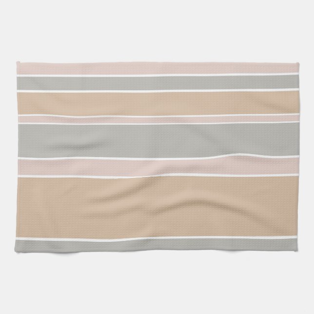 Beige stripes kitchen towel (Horizontal)