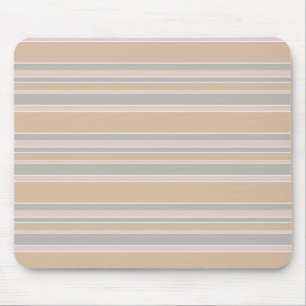 Beige stripes mouse pad