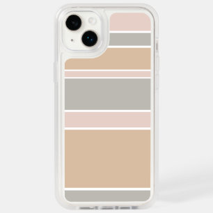 Beige stripes OtterBox iPhone 14 plus case
