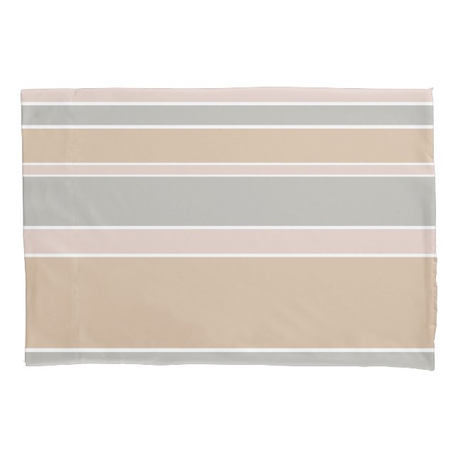Beige stripes pillow case (Front)