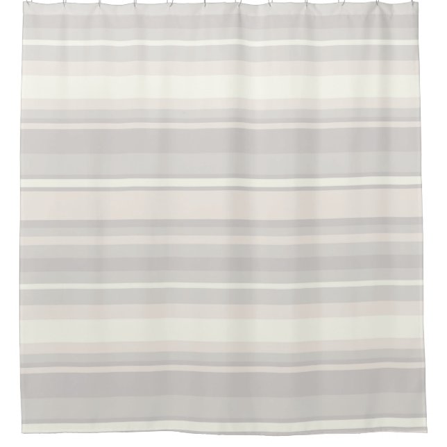Beige stripes shower curtain (Front)