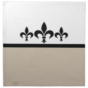 Beige Swanky Fleur De Lis Napkins