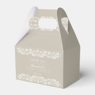 Beige Talavera Tile Fiesta Baby Shower Dessert Favor Boxes
