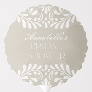 Beige Talavera Tile Spanish Fiesta Bridal Shower Balloon