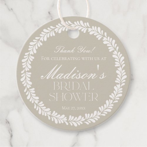 Beige Talavera Tile Spanish Fiesta Bridal Shower  Favor Tags