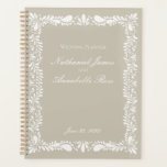 Beige Talavera Tile Spanish Fiesta Floral Wedding Planner<br><div class="desc">Everyone loves a fiesta! This collection is a neutral blend of elegance and cultural heritage, inspired by the traditional Mexican Talavera tile patterns. The delicate beige floral border exudes sophistication and a touch of festive charm, making it perfect for your Spanish or Mexican inspired celebration. Whether you're hosting a grand...</div>