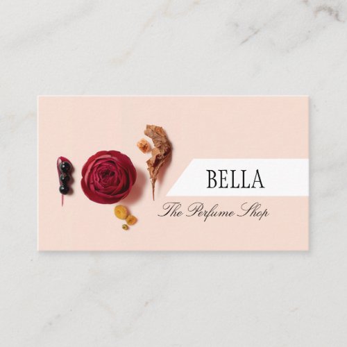 Beige Tan Perfume Shop Business Card