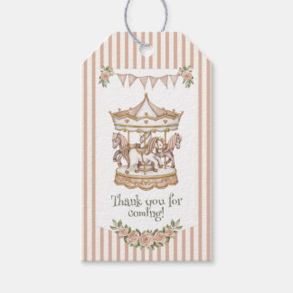 Beige/Tan Thank You Watercolor Horse Baby Shower Gift Tags